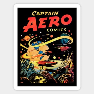 Retro Comic - Captain Aero Sticker